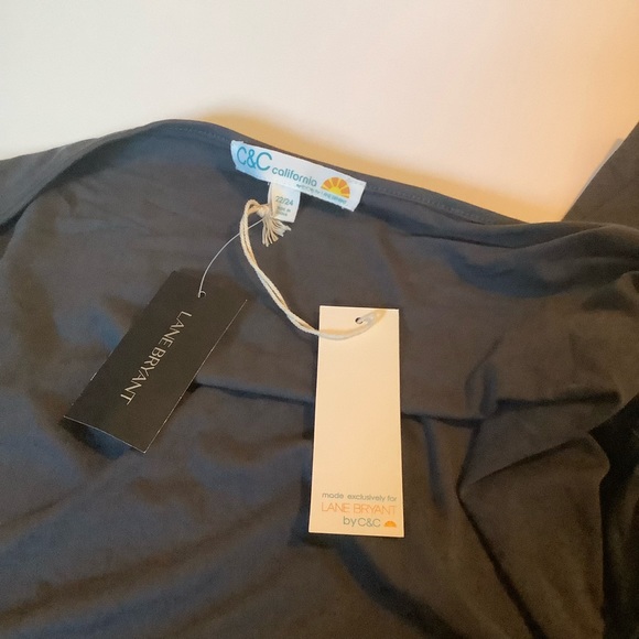 Lane Bryant c&c Puckered Kimono CardiganGray 22/24 - Picture 6 of 6